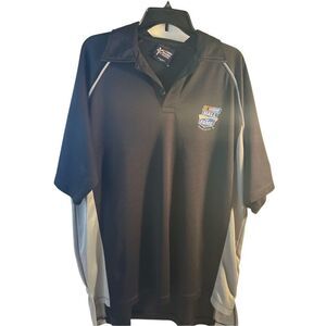 Nascar Hall of Fame Polo XL Black Gray Charlotte NC Shirt